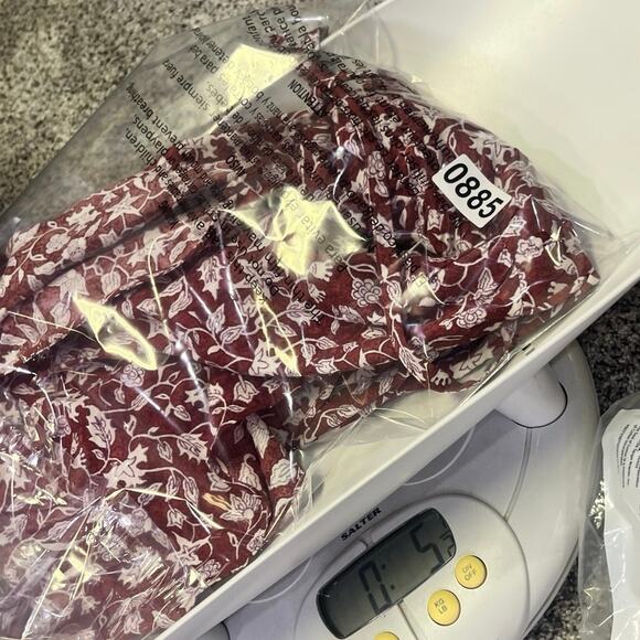 Madewell Wrap Dress Sz S Red Floral‎ Cotton Short Sleeve V-Neck Casual Cottage - Picture 15 of 15